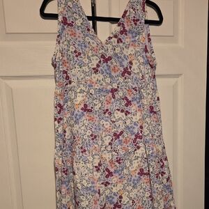 Floral Sleeveless Ankle Length Dress